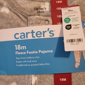 Carter's Gray Fleece Footie Pajama